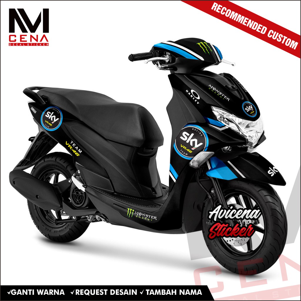 Sticker Decal Yamaha Freego Decal Sticker Freego Sticker Striping Decal Freego Full Body sky