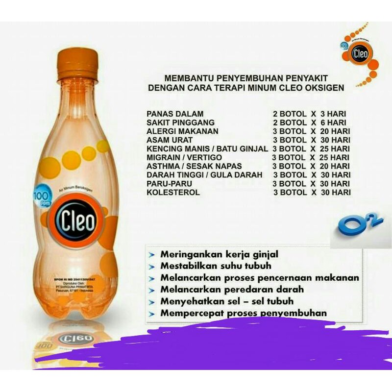 

cleo oksigen 100 ppm