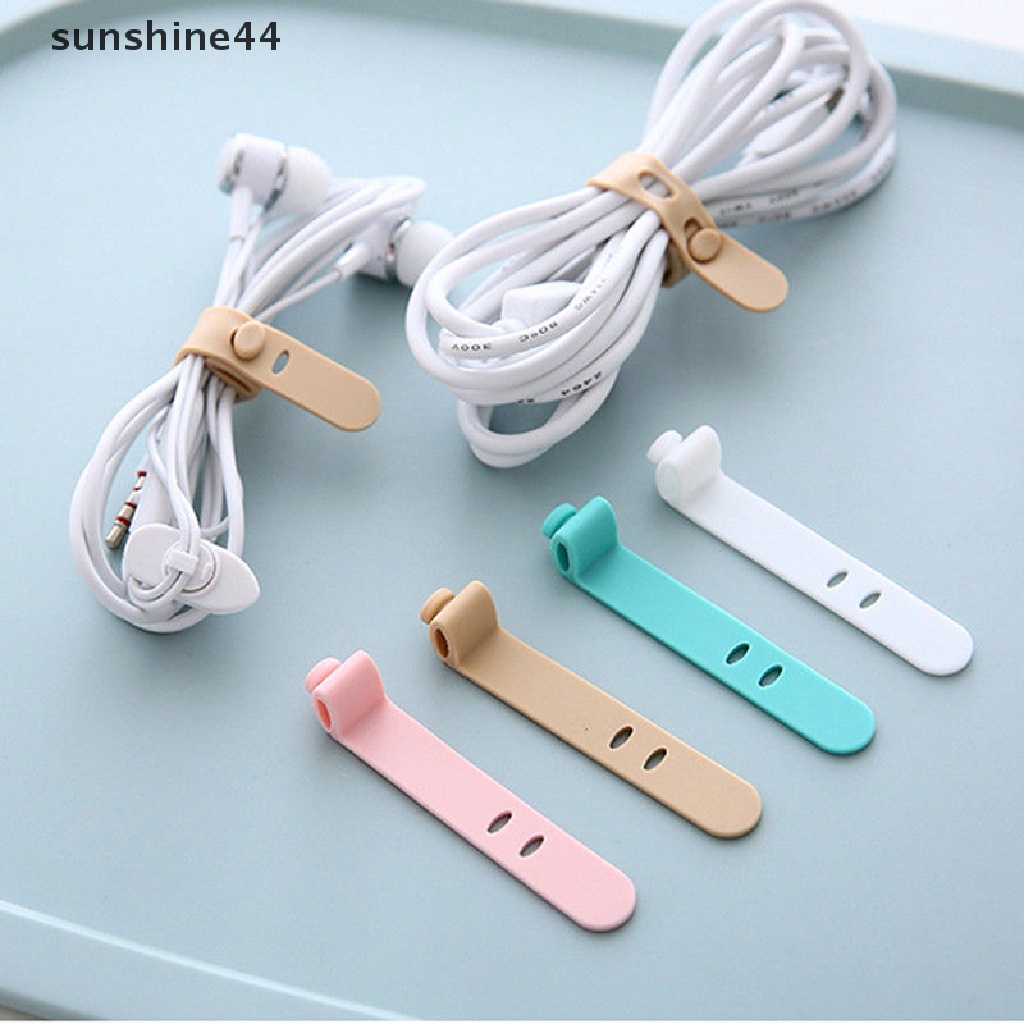 Sunshine Strap Pengikat Kabel Data / Charger / Earphone Bahan Silikon