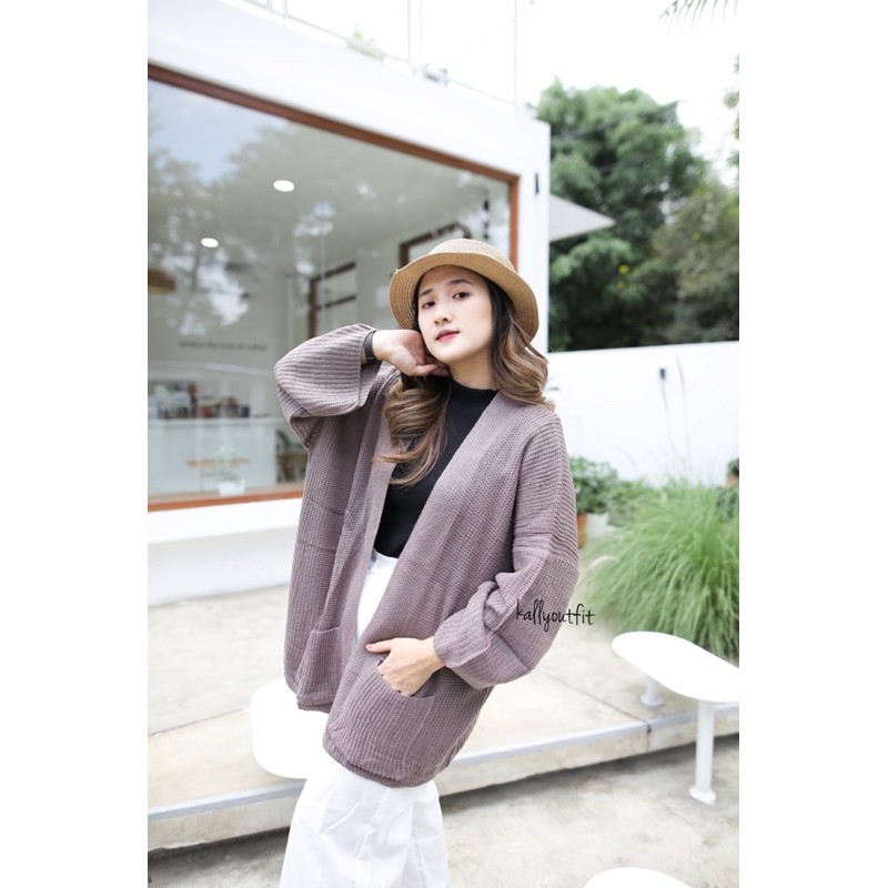 premium oversized pocket cardi KALLYOUTFIT