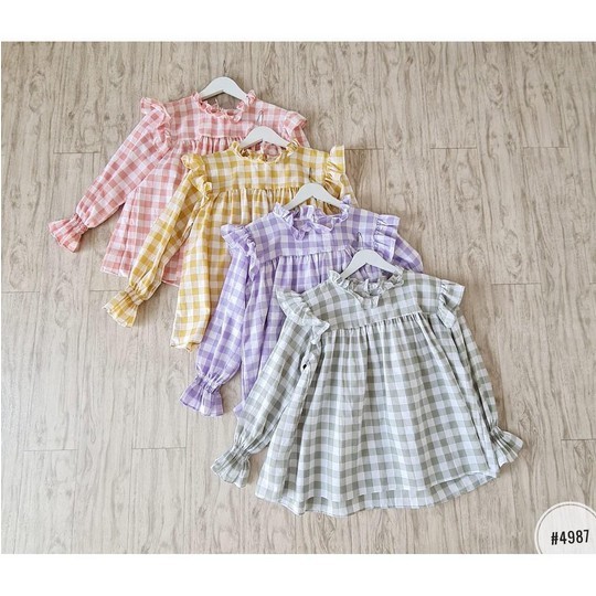 SALE - Weona Plaid Gingham | Blouse Wanta kotak