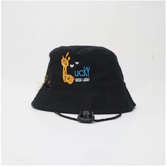 Bucket Anak Boordir Good Luck / Topi Bucket Tali Panjang Anak Laki-Laki Perempuan Boordir lucu Usia 1-7 Tahun