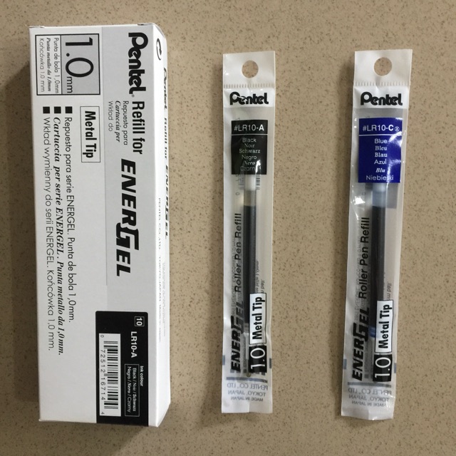 

Energel Pen Refill LR 1,0 (warna hitam, biru) utk BL 110