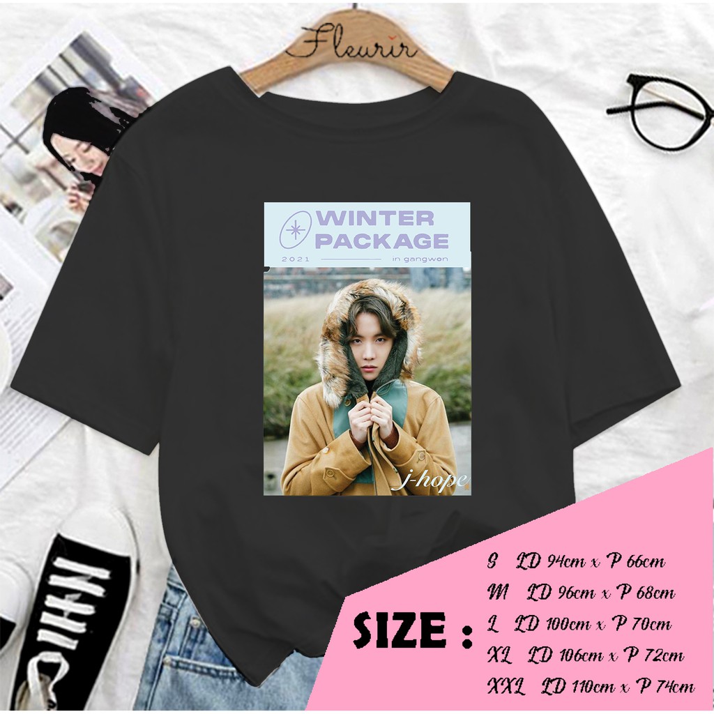 FLEURIR - KAOS  OVERSIZE JHOPE WINTER KATUN KAOS WANITA DEWASA TUMBLR TEE UNISEX JUMBO