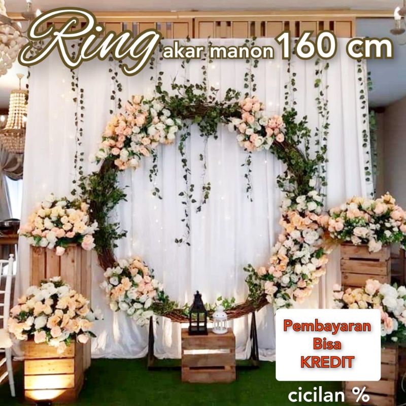 ring rustic akar manon.ring rustic TERMURAH.Bahan Dekorasi.bunga kering.rotan.,Coco fiber.