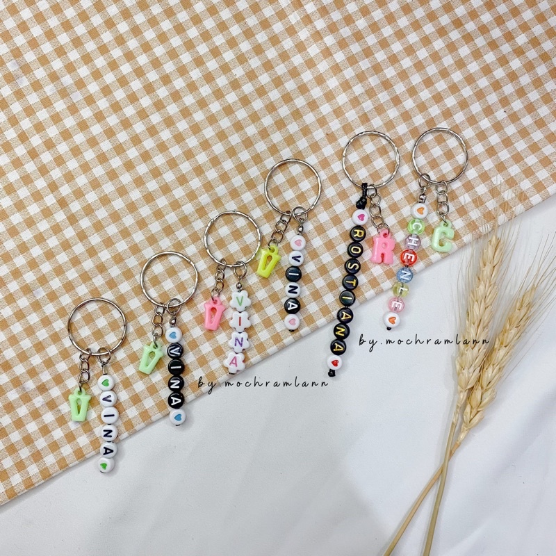 ganci request nama G-01 / ganci inisial huruf/ ganci custom/ keychain custom