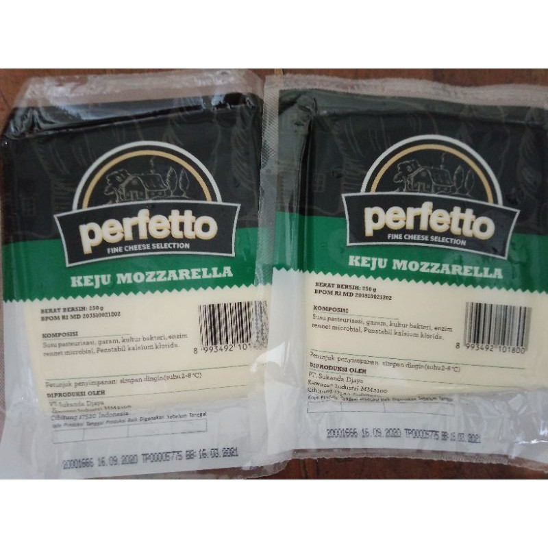 

Keju Mozarella Perfetto 250 gram