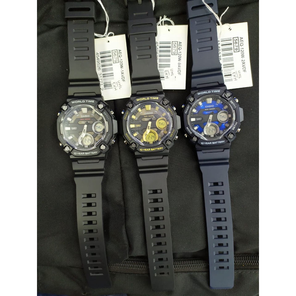 Jam Tangan Casio General AEQ-120W/ AEQ-120W-1AVDF/AEQ-120W-2AVDF/ AEQ-120W-9AVDF Original