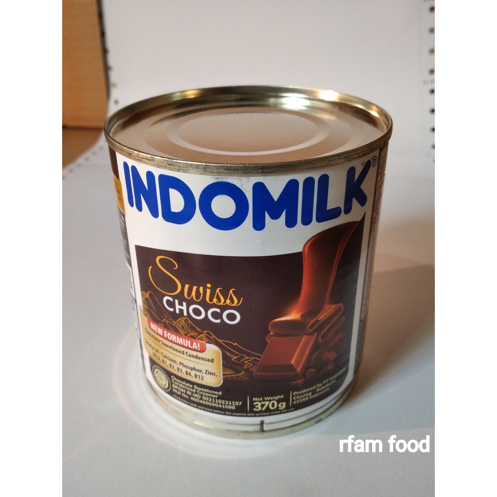 SUSU KENTAL MANIS INDOMILK COKELAT KALENG 370Gr SWISS CHOCO