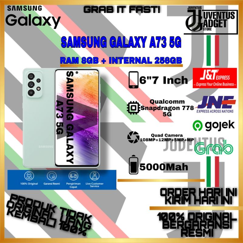 SAMSUNG GALAXY A73 5G ( 8/256GB ) GARANSI RESMI SEIN SAMSUNG 100% GARANSI RESMI SAMSUNG