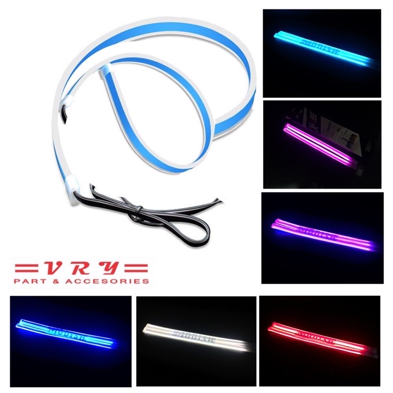 Lampu Alis Led Slim + Sein sen Running 30cm Vario 150 125 Nmax New Aerox Pcx Beat Ninja Lexi isi 2pc