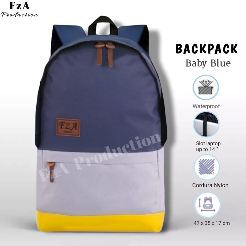 Tas Ransel Punggung Distro Casual Pria Wanita / Tas Ransel Laptop Original - FzA Gratis  Sako Wallet HP