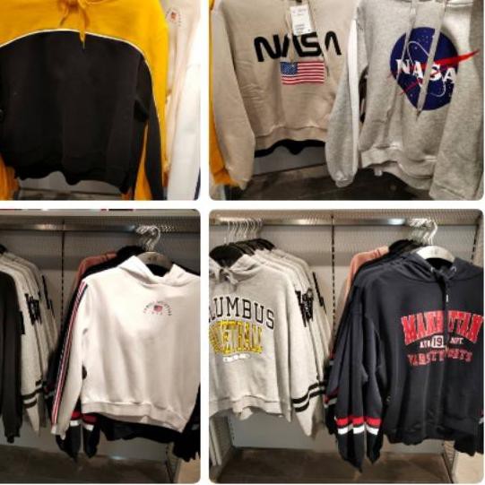 nasa cropped hoodie h&m