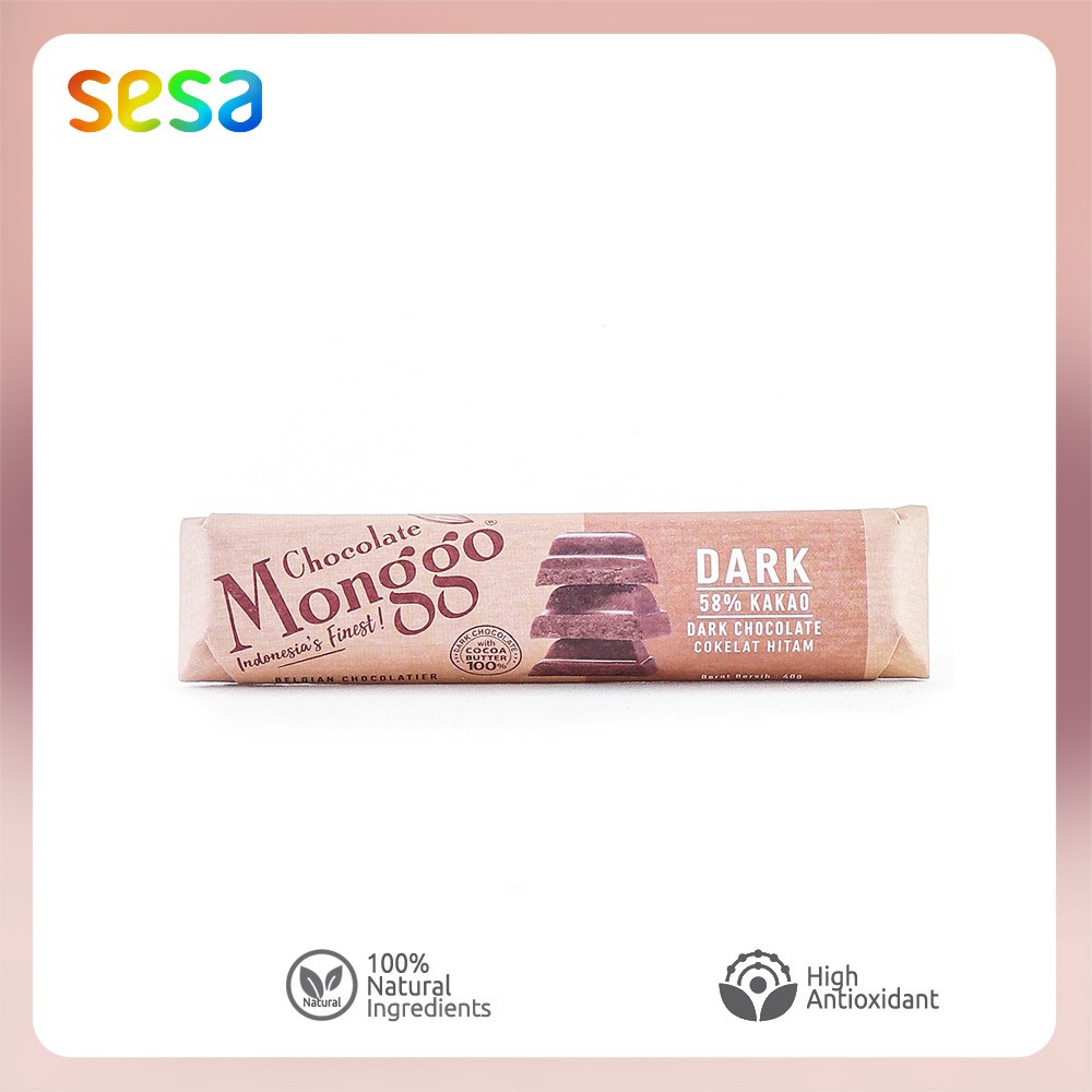 

Chocolate Monggo - Dark Chocolate 58% of Kakao 40 g