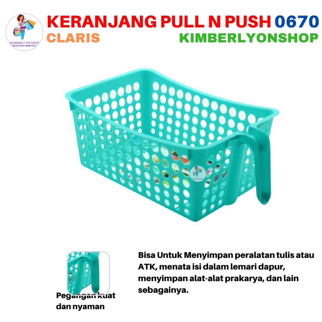 Kimberlyonshop Keranjang Penyimpanan Serbaguna Pull n Push 0670 Claris