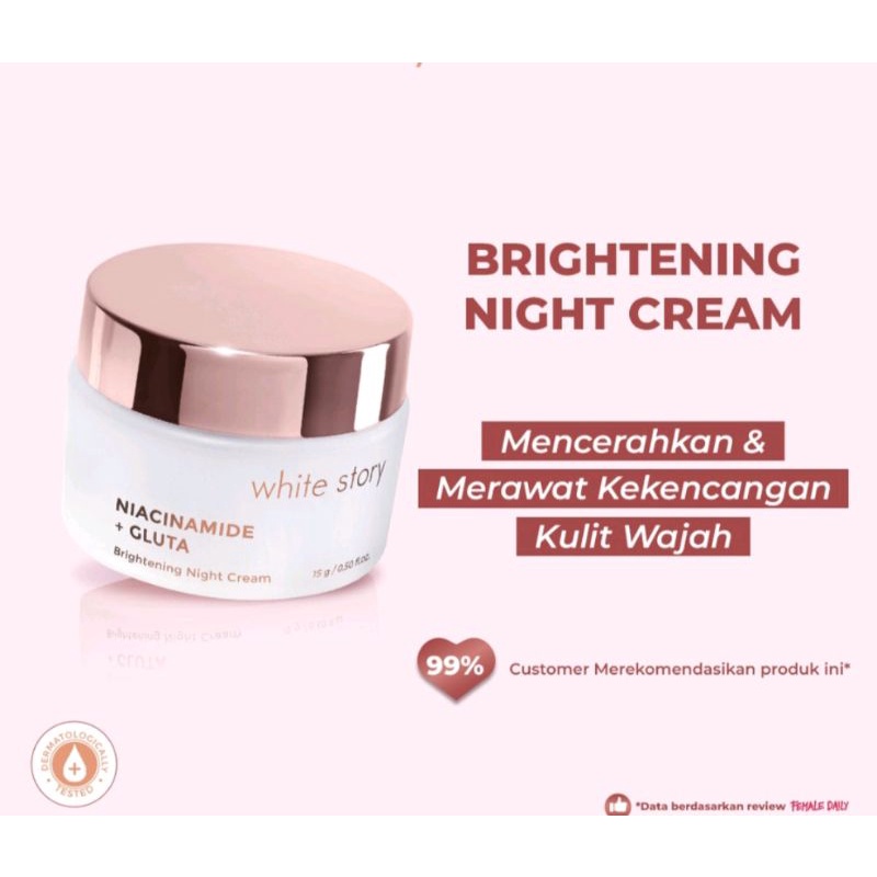 WHITE STORY BRIGHTENING SERIES DAY &amp; NIGHT CREAM 15GR