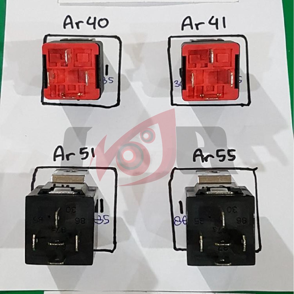 Autovision Relay 12V 24V 40a Kaki 4 / 5 Lampu Klakson Alarm Universal