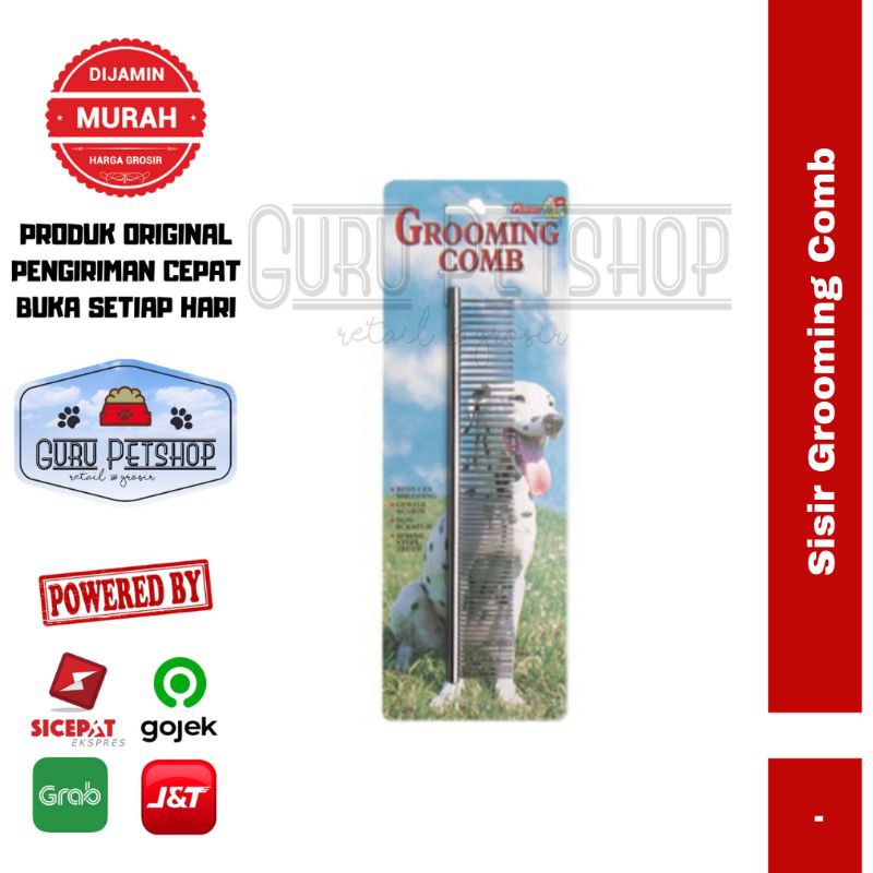 Pet Grooming Comb Octagon DCB 09 / Dog Steel Comb / Sisir Bulu Anjing Kucing