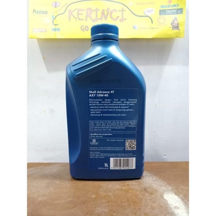 OLI SHELL ADVANCE 4T 10W-40 AX7 1L - OLI MOTOR SHELL AX7