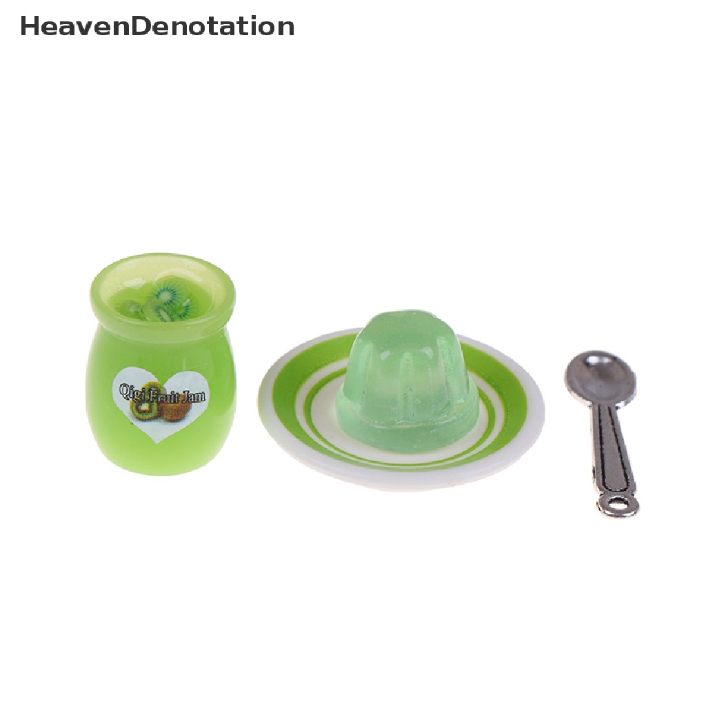 (Heavendenotation) 4pcs / Set Mainan Miniatur Selai / Pudding Skala 1: 12 Untuk Aksesoris Rumah Boneka 1 / 6