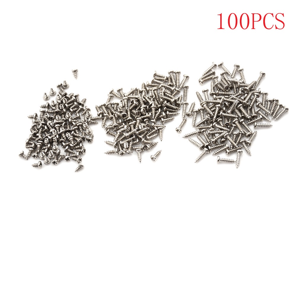 100pcs Sekrup M2 Kepala Bulat Cross Self Tapping