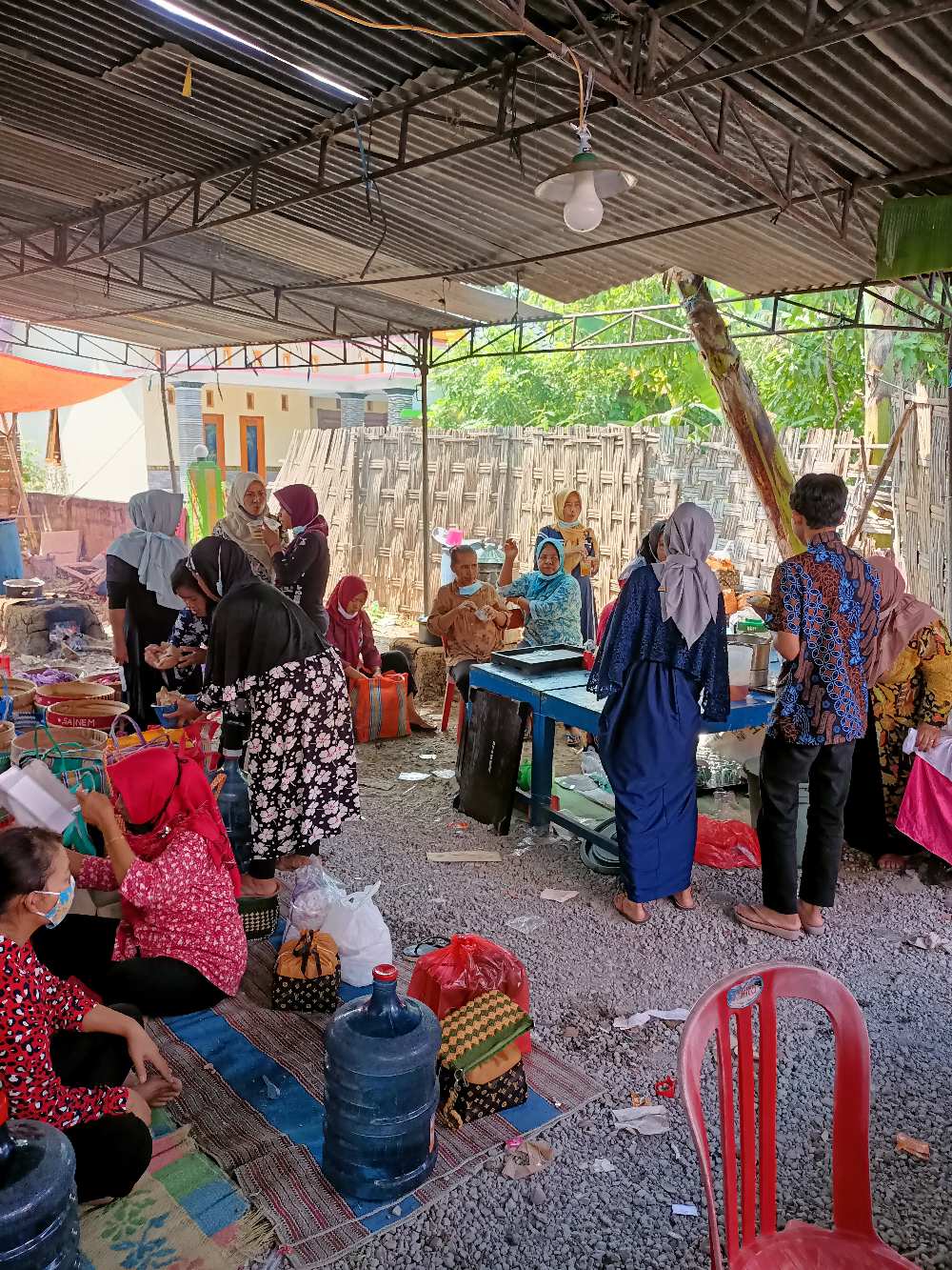 Cod Dt Collection - Hem Batik Pria Cowok Motif Kawung Hitam Lengan Pendek