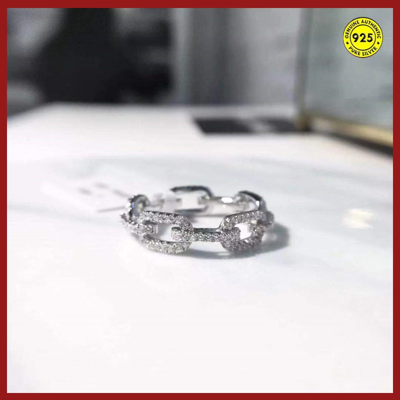 Cincin Rantai Bahan S925 Silver Untuk Wanita