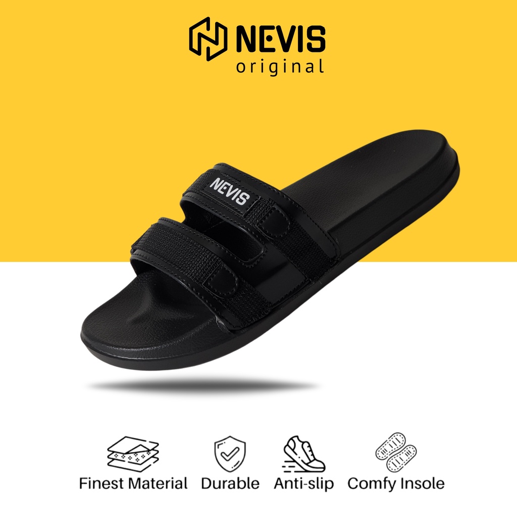 Sandal Slide Pria Nevis Nvs 60 / Sendal Slop Slip On Casual Distro Pria Original