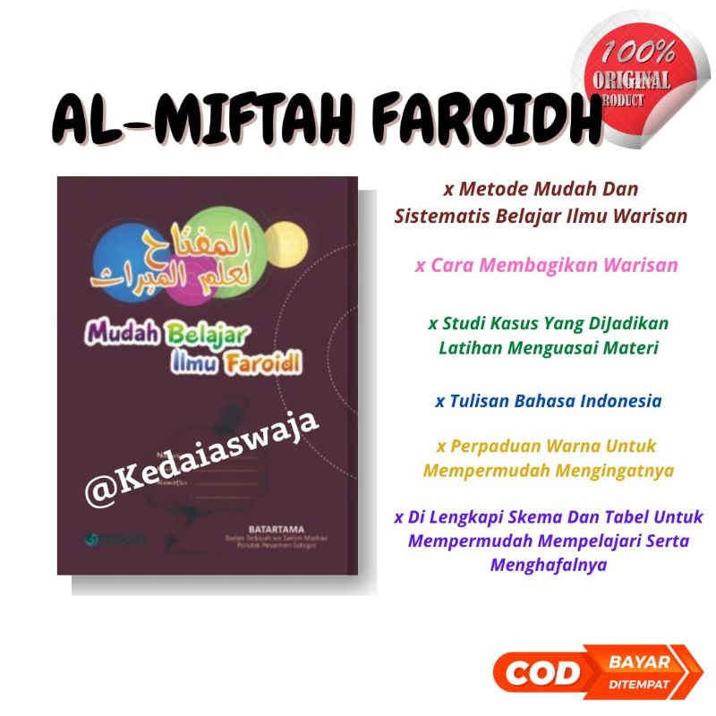 Jual Buku Kitab Ilmu Faroid Al Miftah Sidogiri Dengan Metode Mudah ...