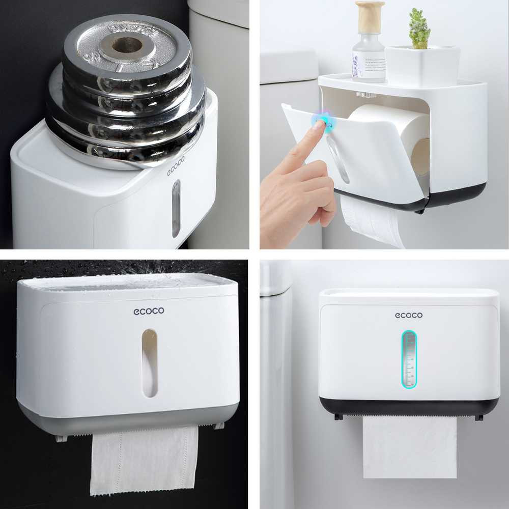 FatihShop ECOCO Kotak Tisu Tissue Storage Toilet Paper Box Dispenser - E1807