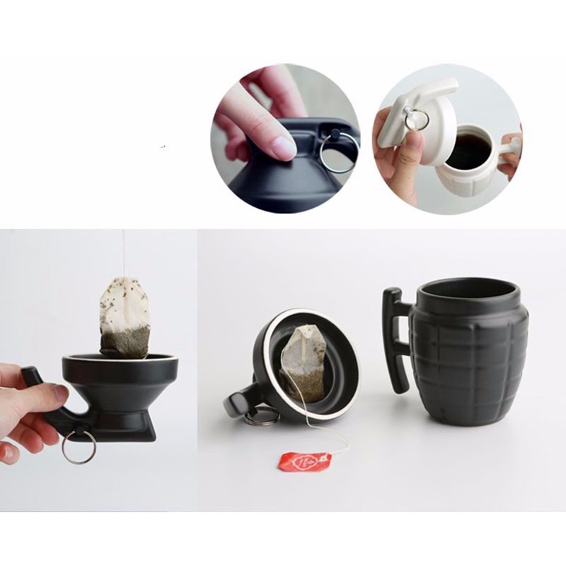 (100% BARANG ORI) YOMDID Gelas Mug Model Granat Tangan 280ml - HH-8603