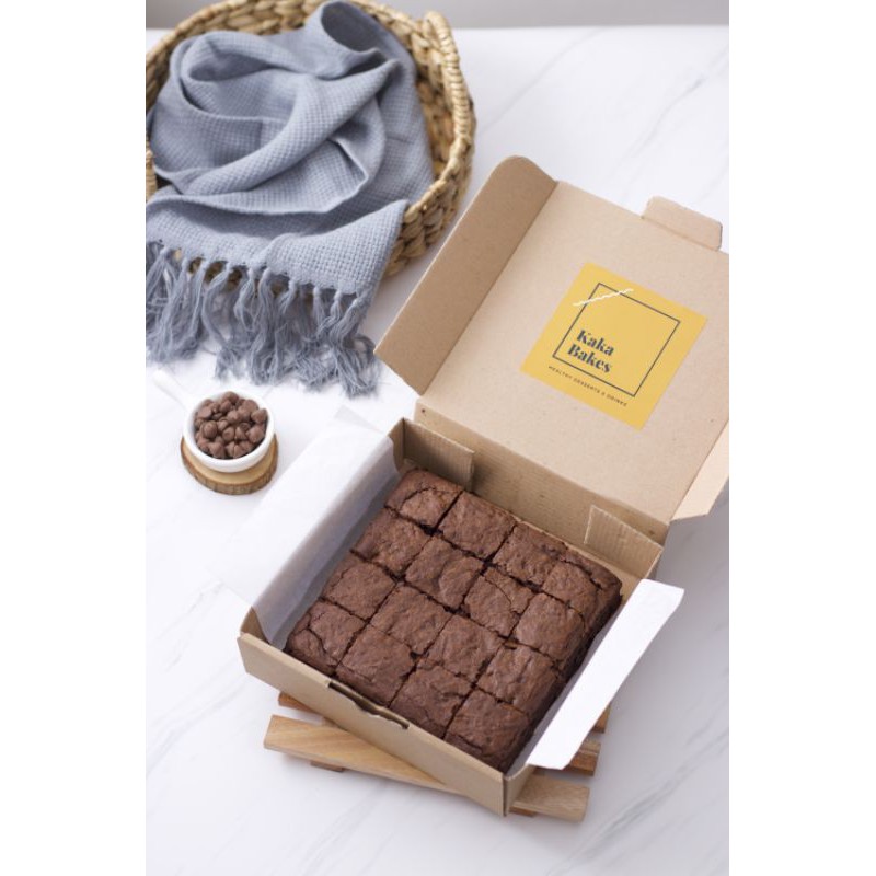 

Gluten Free Dark Choco Brownie LARGE (takjil & cemilan sehat)