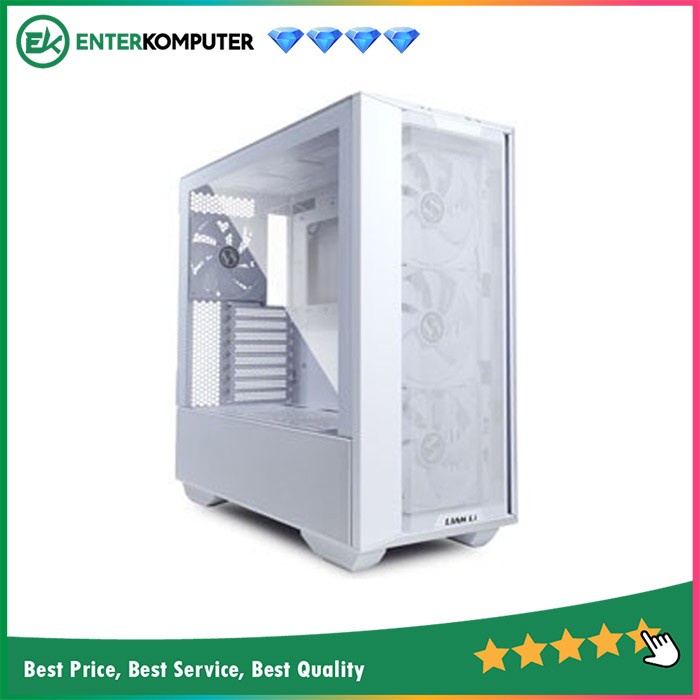 Casing LIAN LI LANCOOL III - WHITE - LEFT &amp; RIGHT TEMPERED GLASS