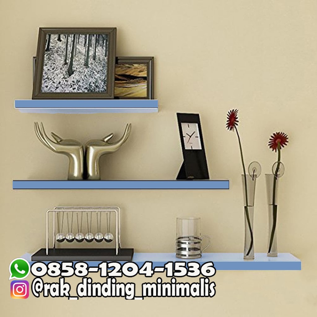  Inspirasi  Spesial 50 Rak  Dinding  Minimalis  Warna Biru