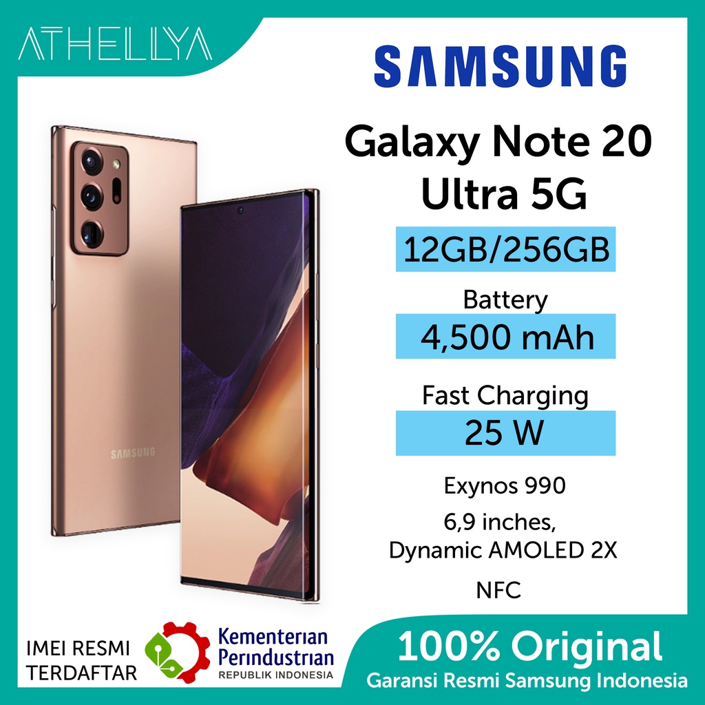 Samsung Galaxy Note 20 Ultra 5G 12/256 Garansi SEIN Resmi Full Segel