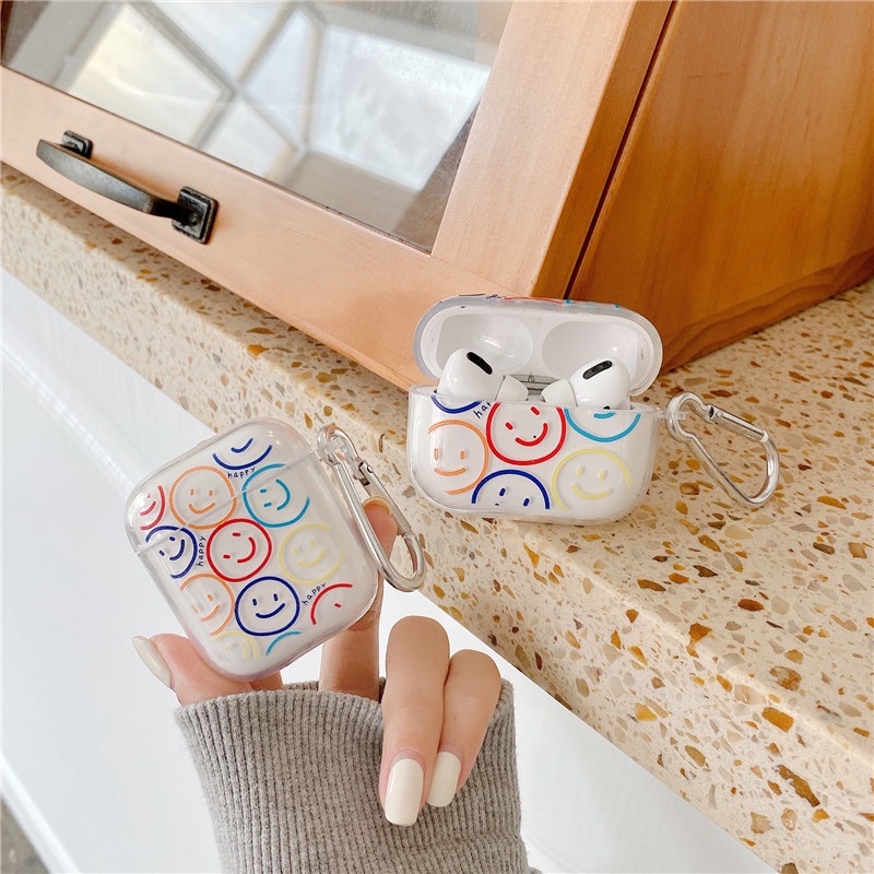 Colorful Smiley Softcase for Airpods 1 2 Pro 3 Case Casing Airpods Lucu