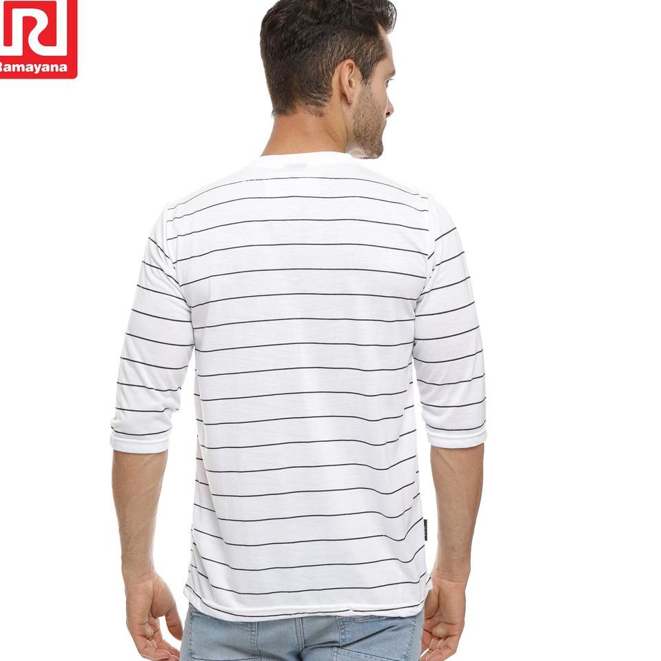 (NEW ARRIVAL) Ramayana - RAF Tshirt Pria Basic Sablon 3/4 raf136