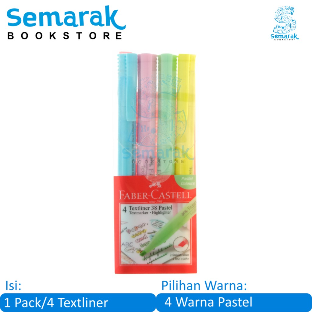 

Faber Castell Textliner 38 Pastel [4 Warna]