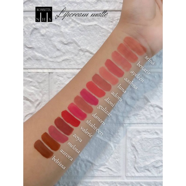 LIP CREAM MATTE NHS / LIP CREAM NHS /  KOMSETIX NHS / Strawberry Nail Henna / Lipcream Matte Komsetix