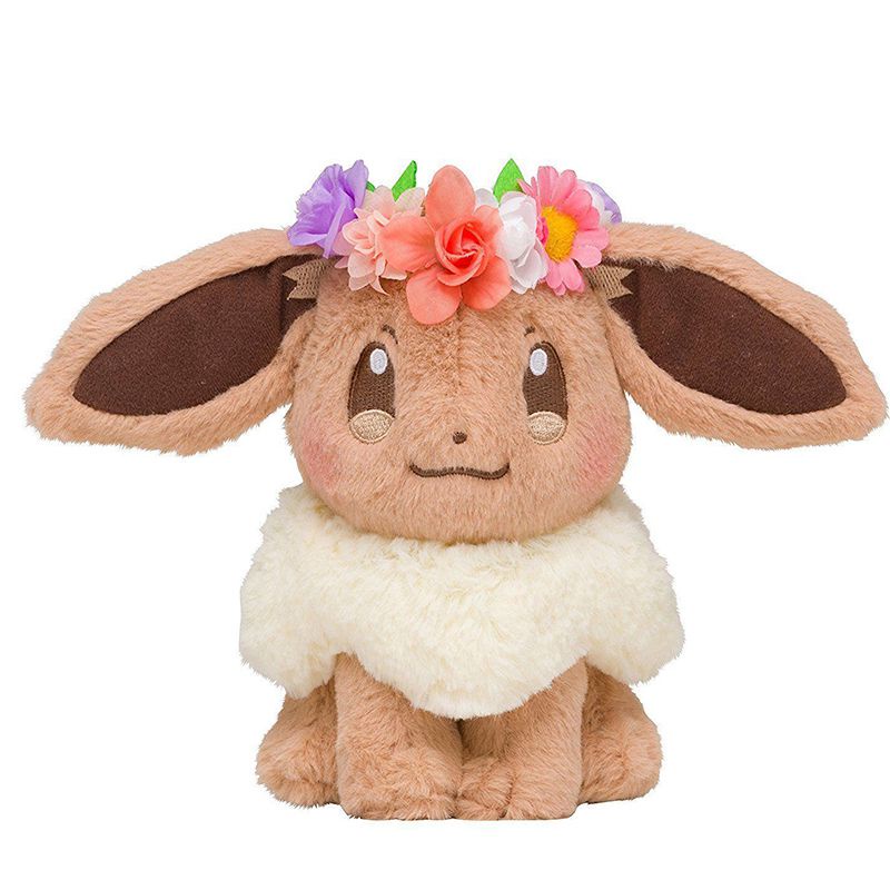 Pikachu&amp;eevee's Pokemon Center Easter Plush Doll Hadiah Mainan Hewan Lucu Boneka