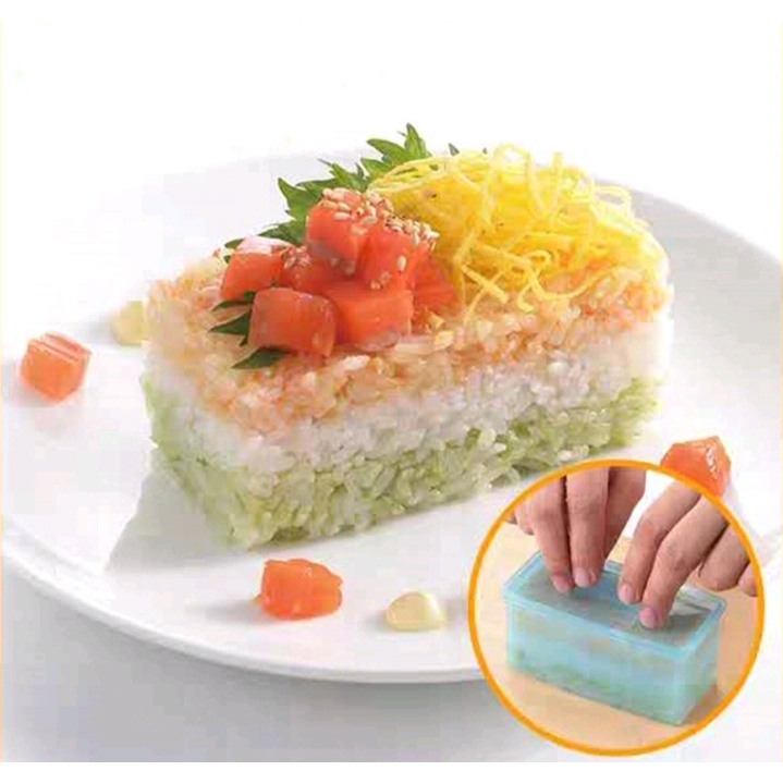 Cetakan Nasi Onigiri Kotak Kepal - Cetakan Sushi Kotak Besar - Cetakan Sushi Mold Tidak Lengket - Cetakan Sushi Maker