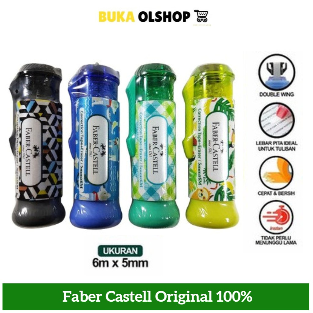 

Correction Tape Faber Casttell QDR Hexagonal + Eraser