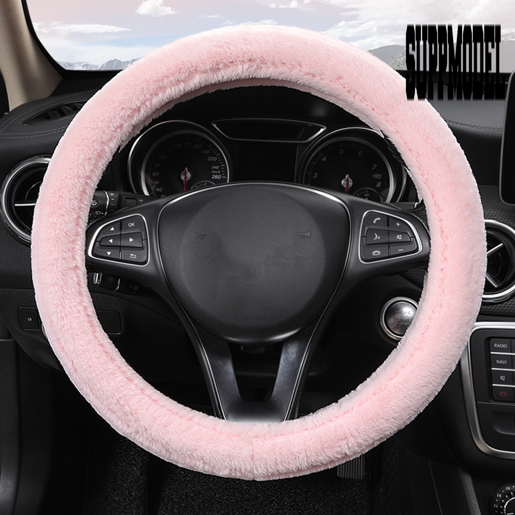 Cover Setir Mobil Universal Bahan Plush Super Lembut Anti slip