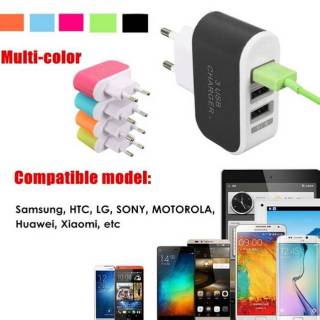 BATOK CHARGER 3 USB 3888 / ADAPTER SAMSUNG 3USB KEPALA CAS