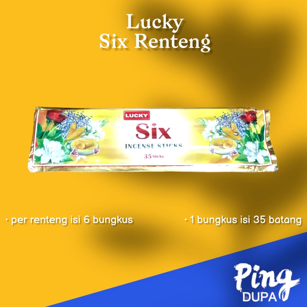 Per Renteng Dupa Six Enam Aroma Isi 6 Bungkus Hio By Lucky India