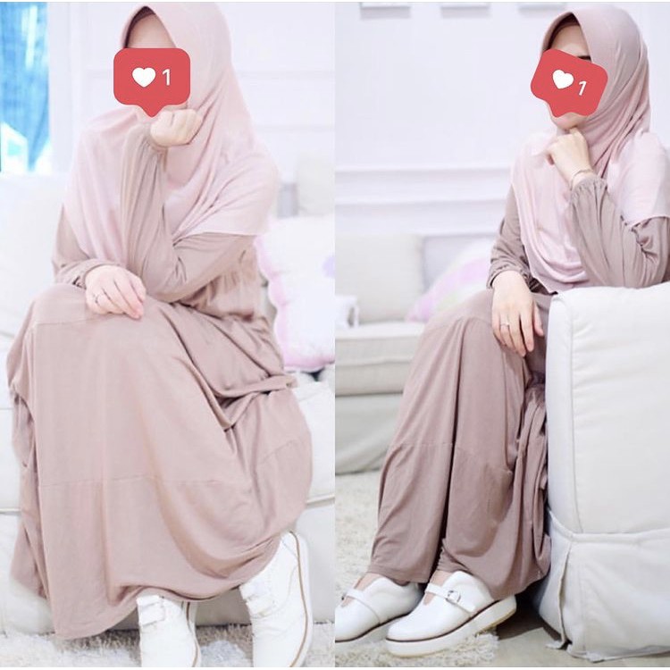 NEW DAILY & DAILY WAVE KHIMAR Atelier Angelina Original TERBARU Maret-April 2022-DK HP Beige M