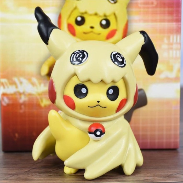 Action figure pokemon pikachu cosplay mimikyu - mainan anak koleksi