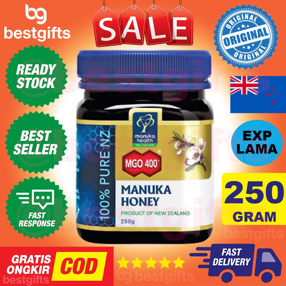 MANUKA HEALTH MADU MANUKA HONEY BLEND MGO400 MGO 400 ANTI BIOTIK BAKTERI DAYA TAHAN TUBUH 250 GRAM