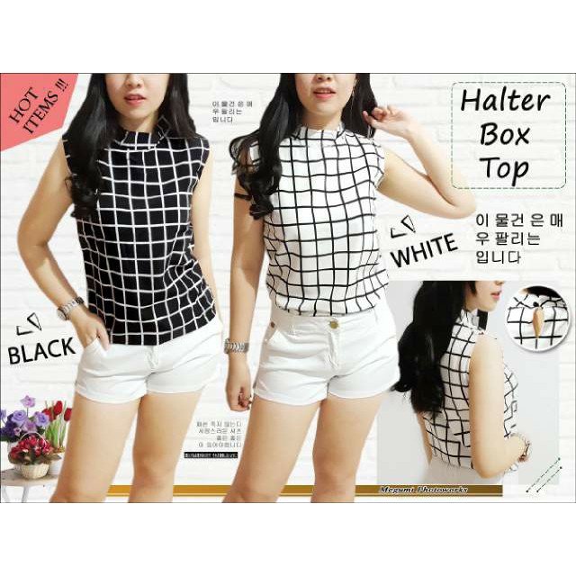 (COD) Halter Box Varian Warna / Pakaian Wanita / Atasan