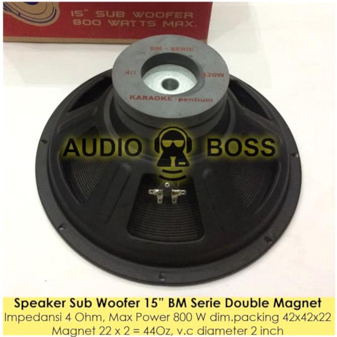 Speaker Subwoofer 15 Inch Bm Serie Model Bmb 15" Double Magnet